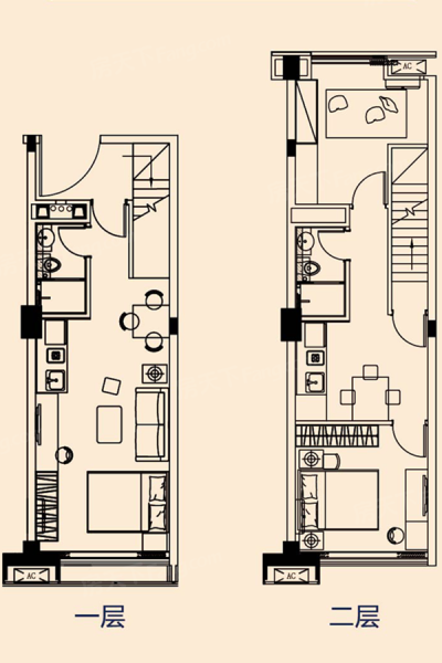 3室1厅0卫0厨户型图
