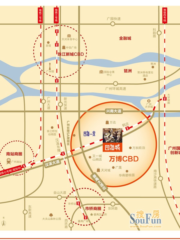 四海城商业广场位置交通图